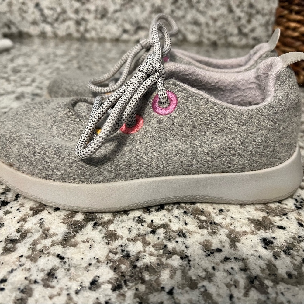 Gray Kids Shoes with Pink Accents SOLD